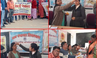 नारी शक्ति एक नई पहल संस्था के माध्यम से ग्राम पंचायत टिकरवारा में हुआ नि: शुल्क स्वास्थ्य शिविर का आयोजन