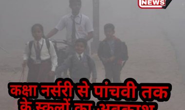 जिले मे शीतऋतु के प्रभाव से तापमान में आई लगातार गिरावट के कारण कक्षा नर्सरी से पांचवी तक स्कूलों का अवकाश