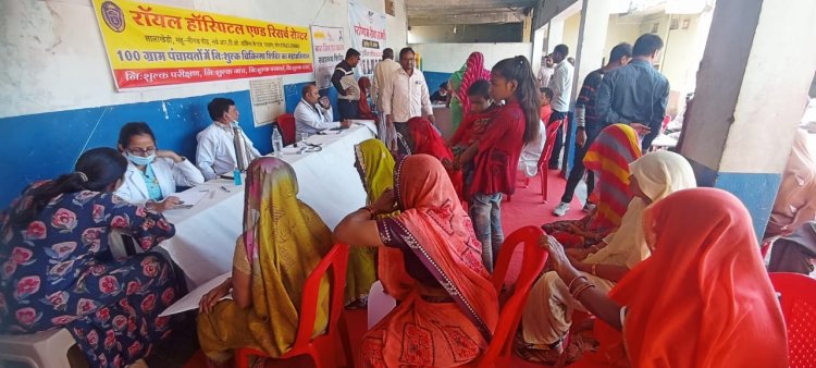 राॅयल हाॅस्पिटल द्वारा 100 निःशुल्क चिकित्सा शिविर के महाअभियान का ग्राम सुखेड़ा शिविर सम्पन्न, 130 लोगो को प्राप्त हुआ चिकित्स्य परामर्श
