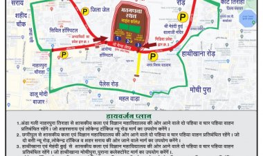 विधानसभा मतगणना के दृष्टिगत , रतलाम पुलिस का यातायात व्यवस्था एवं रूट डायवर्शन प्लान