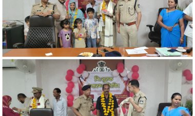 पुलिस विभाग में लंबी सेवा के बाद सेवानिवृत्त दो पुलिस अधिकारियों को विदाई दी गई