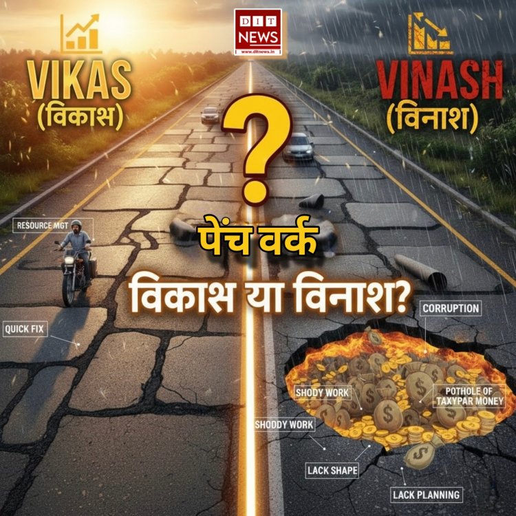 रतलाम की इस सड़क पर विकास या विनाश का पैचवर्क?